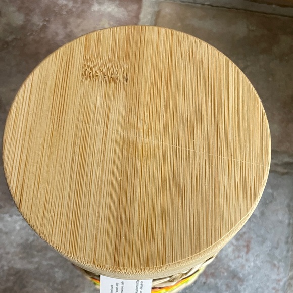 Market Square glass Jar w/ wood Lid - Picture 3 of 7